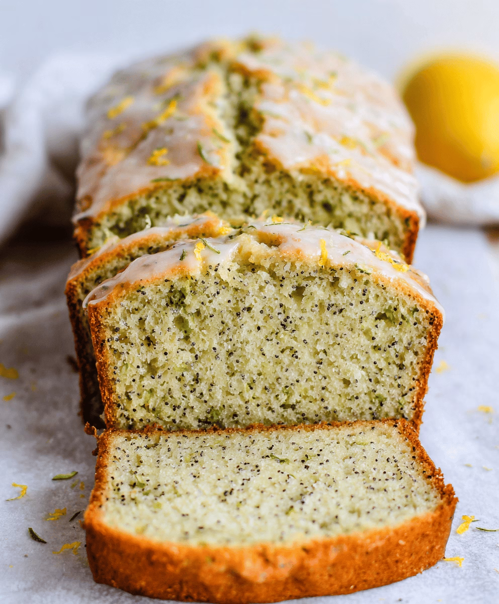 Moist Lemon Poppy Seed Zucchini Bread Recipe