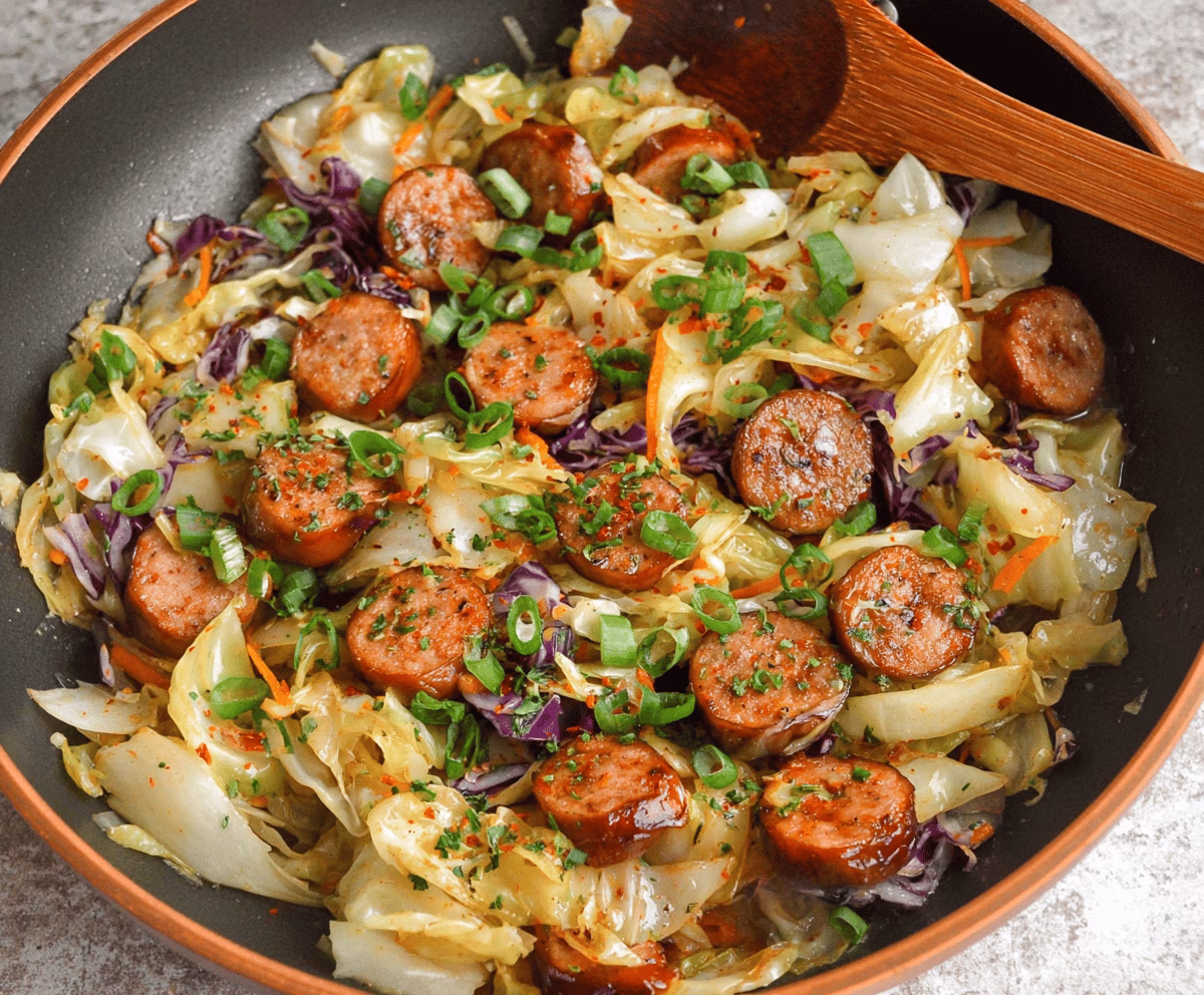 Quick and Easy 30-Minute Sausage and Cabbage Stir Fry